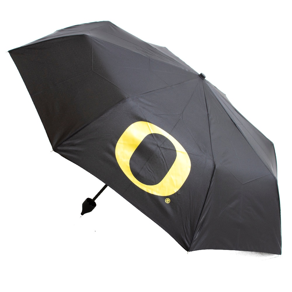 Classic Oregon O, Storm Duds, Black, Umbrella - Mini, Accessories, Unisex, 42", Super Pocket, Mini, Swivel, Clip-on handle, 572289